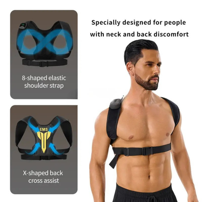 AlignPulse™ Smart Posture Band | 4-Zone Back Massage | LC Prime