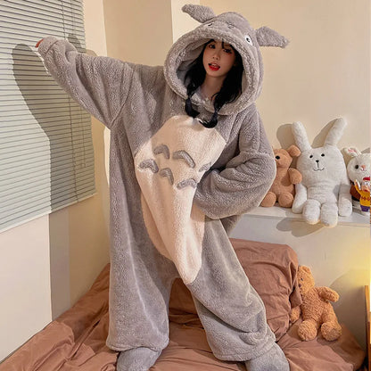 PlushKin™ Pumpkin Onesie — Cozy Coral Fleece Loungewear