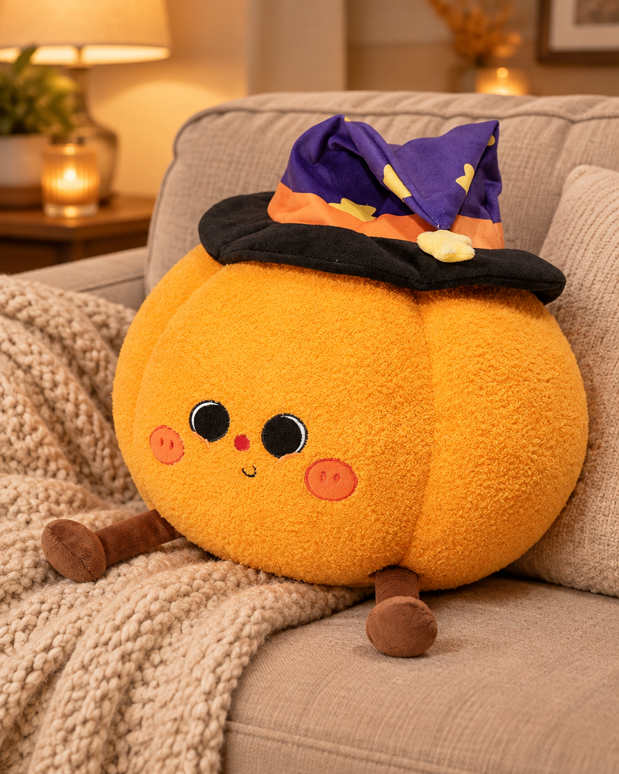 SpookyCuddle Cozy Halloween Plush Pillow